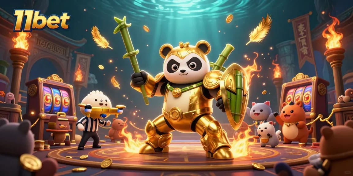 Experience thrilling gameplay at 11bet casino with the action-packed arena featuring dynamic characters and gaming elements.