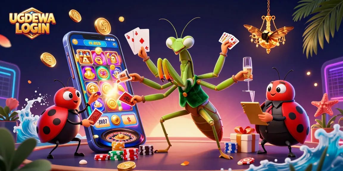 Engage with the fast-paced fun of UGDEWA LOGIN featuring vibrant casino action with gaming characters.