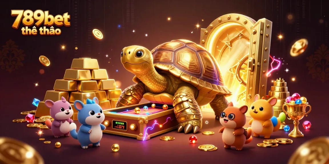 Experience vibrant gaming at 789bet thể thao with a colossal magical tortoise amid treasures and excitement.