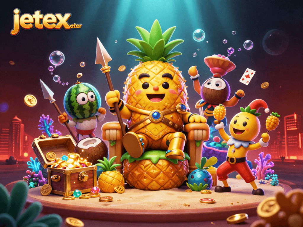 Enjoy winning with jetexcharter as the golden pineapple king and casino characters spice up your games.