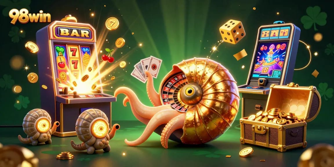 Engage in thrilling gameplay at 98win with a vibrant jackpot scene full of excitement and adventure.