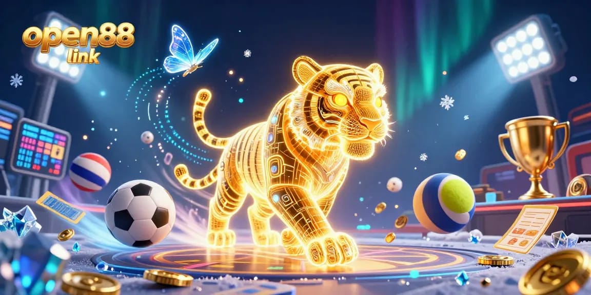 Experience the thrill of betting at open88 link with vibrant casino elements in an immersive scene.
