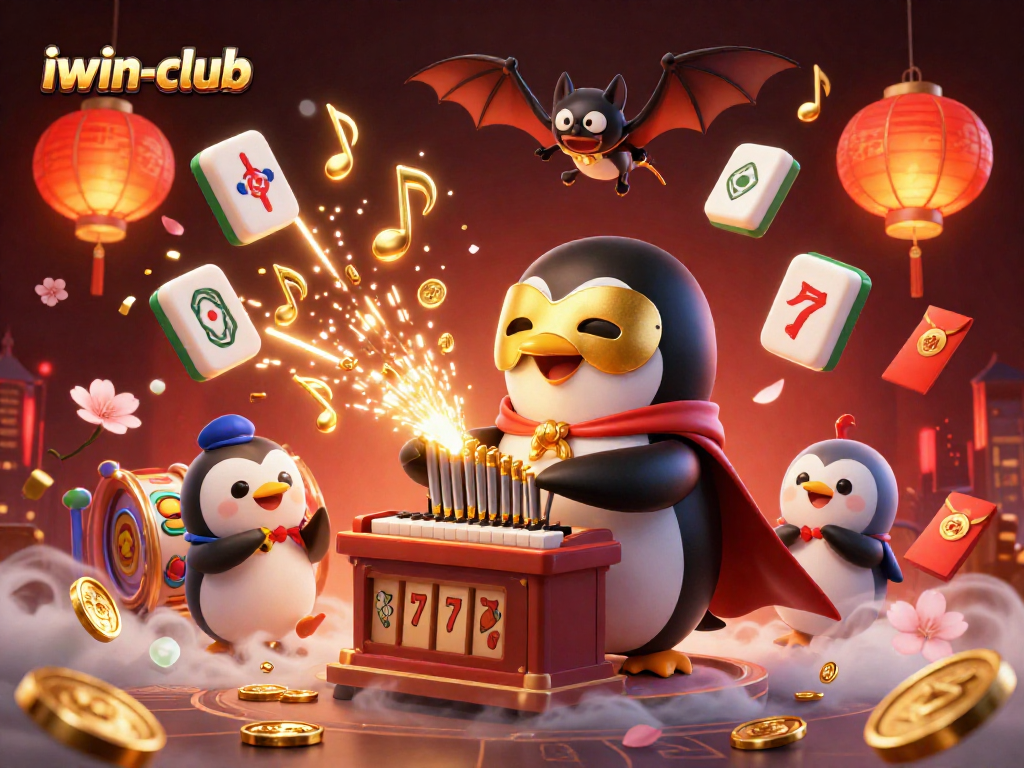 Join the iwin-club excitement with a phantom opera penguin and magical casino elements!