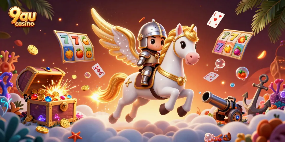 Engage with the 9au casino experience featuring dynamic characters and vibrant slot elements.