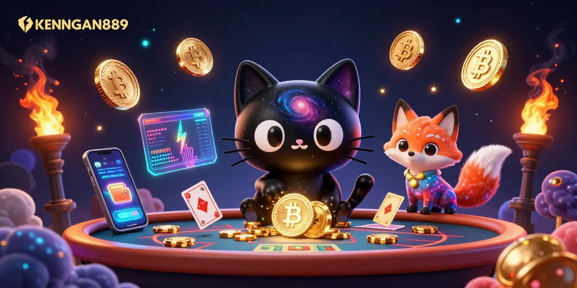 Experience the excitement of KENANGAN889 with engaging cosmic casino elements and vibrant characters.