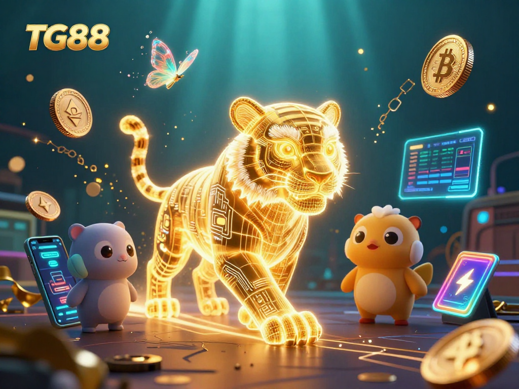 Experience thrilling gaming adventure with TG88's engaging digital casino landscape and vibrant characters.