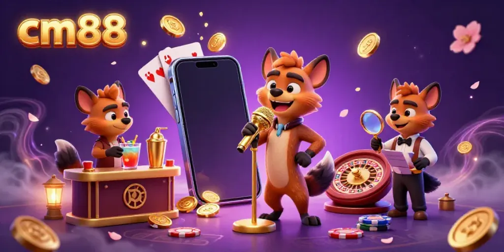 Experience thrilling casino fun with cm88 in a dynamic 3D hyena comedy club.