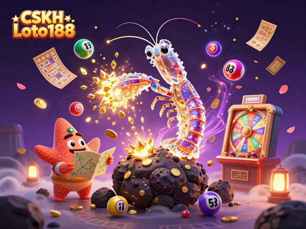 Experience the excitement of CSKH Loto188 with a cosmic galactic samurai amid vibrant gambling elements.