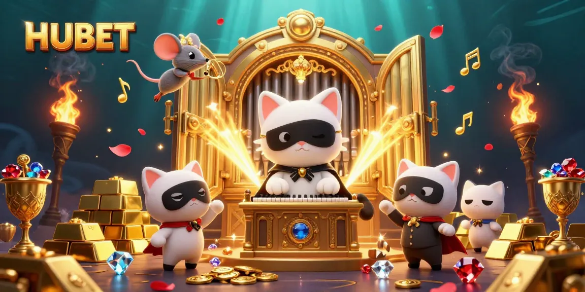 Experience thrilling adventures with HUBET in an immersive 3D casino illustration filled with treasures.