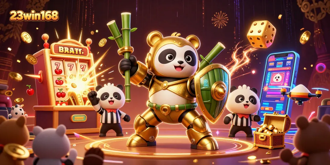 Experience thrilling wins at 23win168 with a vibrant 3D casino scene showcasing dramatic elements.