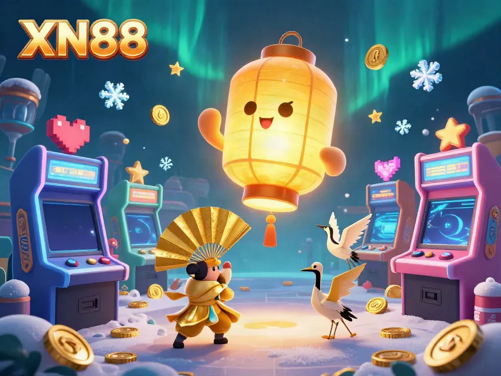 Experience the excitement at XN88's magical casino with vibrant characters and glimmering game elements.