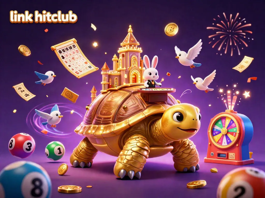 Experience the excitement of link hitclub with a vibrant casino-themed illustration featuring dynamic characters and colorful gaming elements.