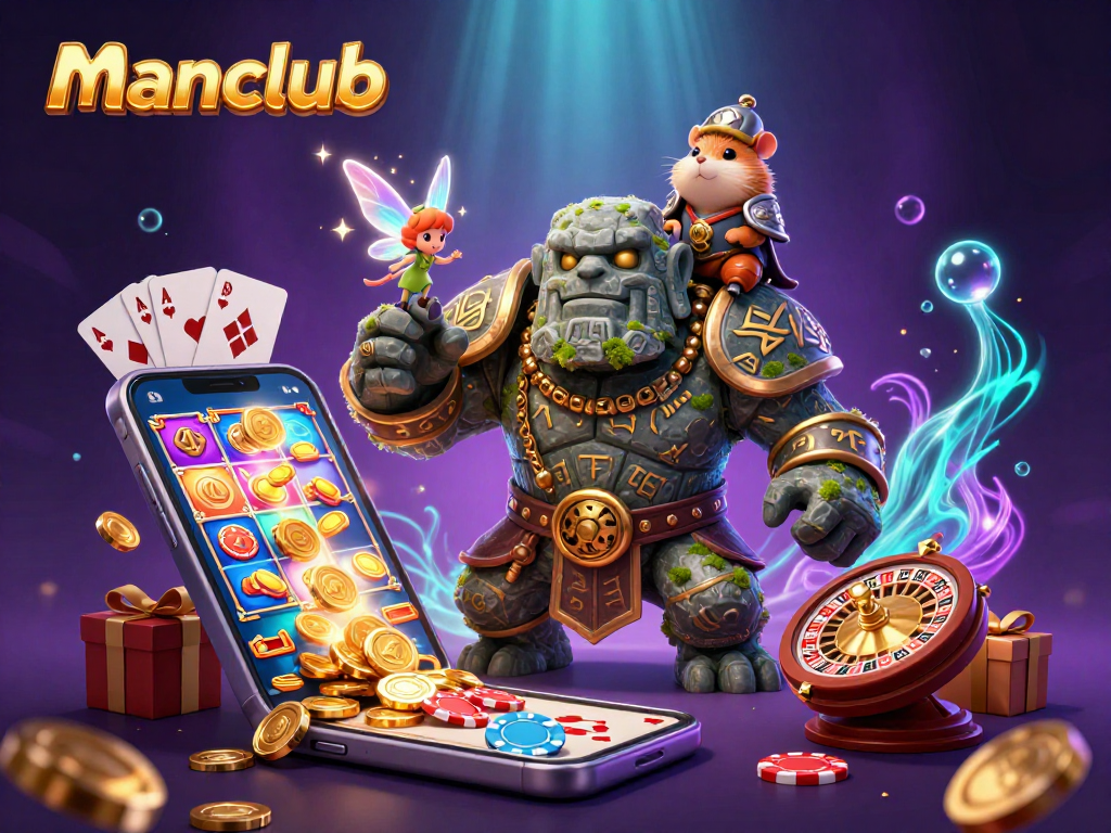 Experience winning spins at manclub with an enchanting golem and knight adventure.