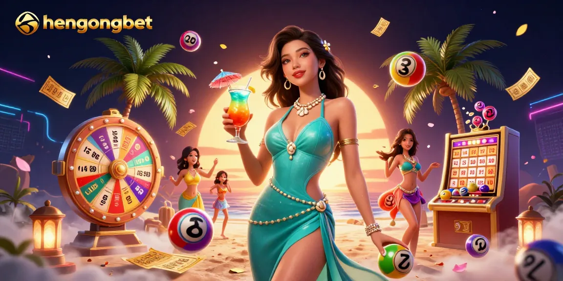 Experience exhilarating wins at hengongbet, where bright lottery balls, festive cocktails, and a prize wheel create excitement!