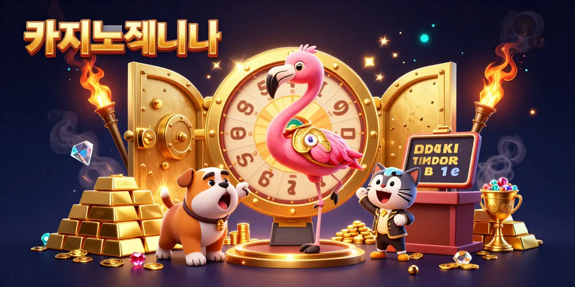 카지노사이트에서 화려한 상금을 돌리는 게임 쇼 호스트와 신나는 참가자들의 모습