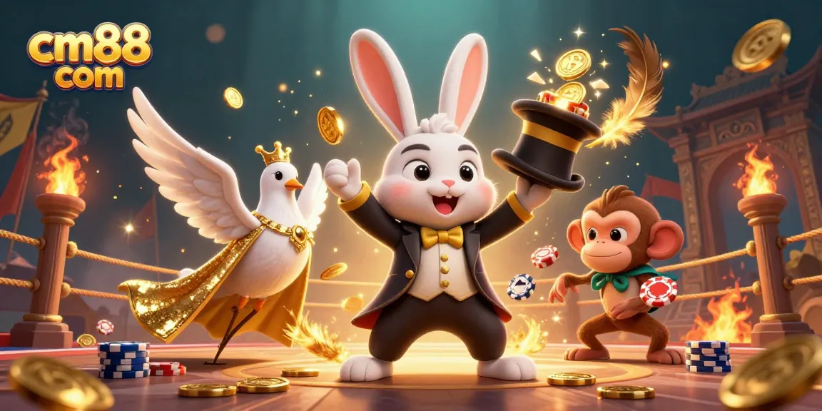 Engage in thrilling gameplay at cm88 com with vibrant characters and exciting casino elements, showcasing magic and fun.