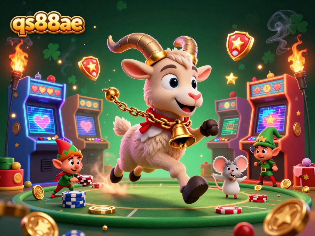 Engage in thrilling gaming adventures at qs88ae amidst festive chaos in a colorful casino.