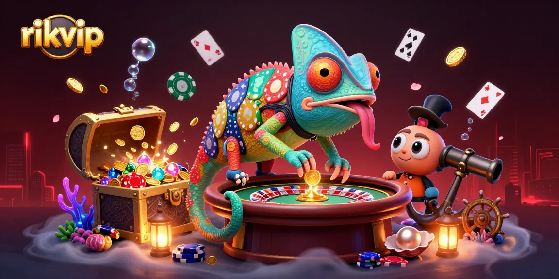 Experience the thrill of rikvip with vibrant casino illustrations and winning game elements.