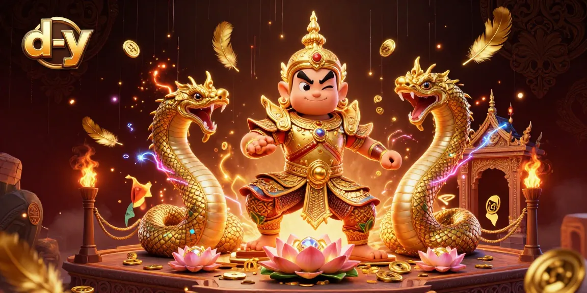 d-y showcases an exciting casino atmosphere with golden tokens and animated guardian aesthetics.