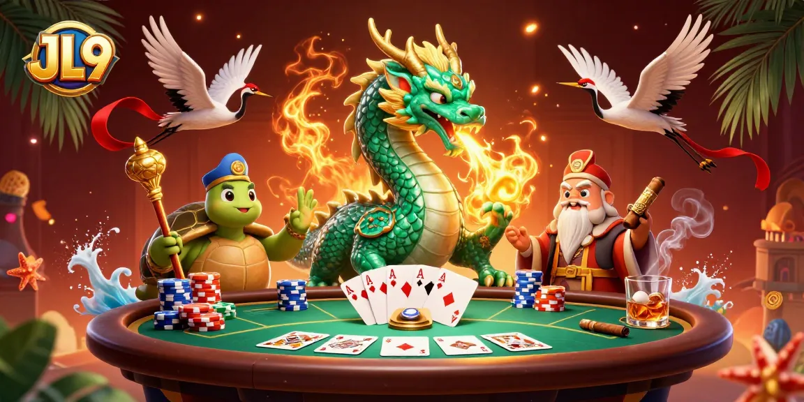 Experience the excitement of JL9 poker with vibrant characters and casino elements in a dynamic 3D scene.