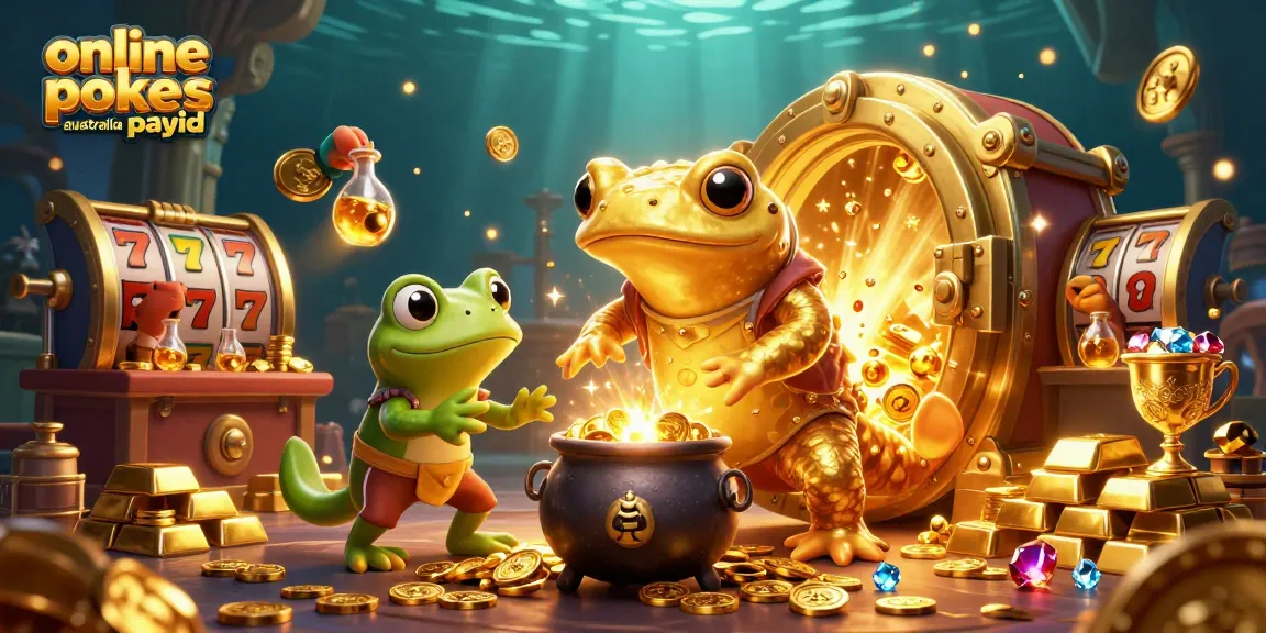 Win at online pokies Australia PayID with thrilling 3D characters exploring treasure and gold coins.
